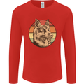 A German Shepherd Dad Mens Long Sleeve T-Shirt Red