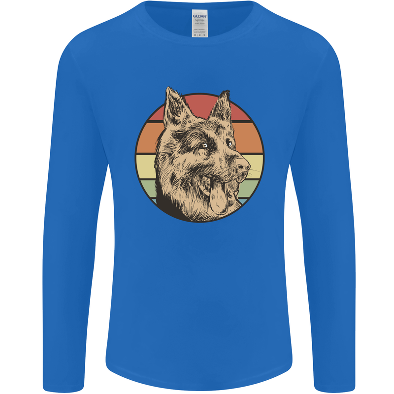 A German Shepherd Dad Mens Long Sleeve T-Shirt Royal Blue