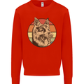 A German Shepherd Dad Mens Sweatshirt Jumper Bright Red