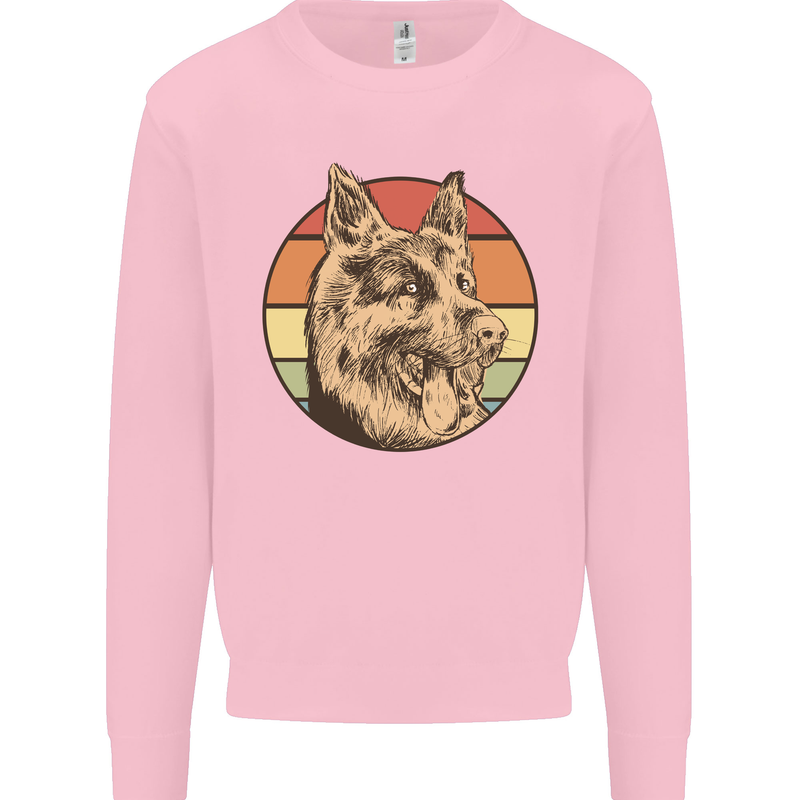 A German Shepherd Dad Mens Sweatshirt Jumper Light Pink
