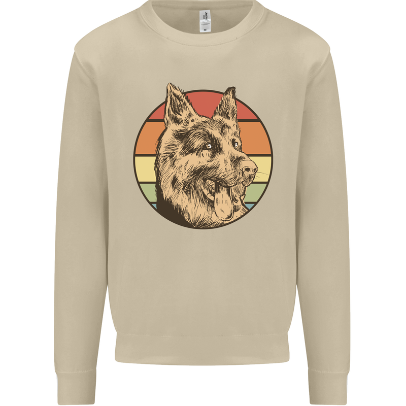 A German Shepherd Dad Mens Sweatshirt Jumper Sand