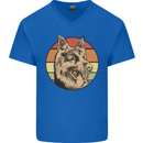 A German Shepherd Dad Mens V-Neck Cotton T-Shirt Royal Blue
