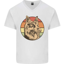 A German Shepherd Dad Mens V-Neck Cotton T-Shirt White