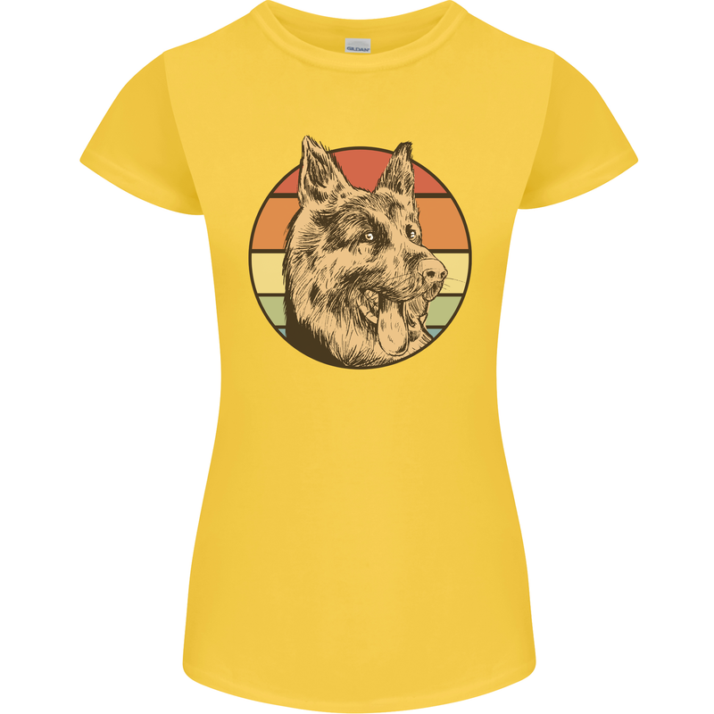 A German Shepherd Dad Womens Petite Cut T-Shirt Yellow