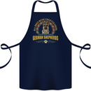 A German Shepherd Dog Cotton Apron 100% Organic Navy Blue