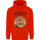 A German Shepherd Dog Dad Childrens Kids Hoodie Bright Red