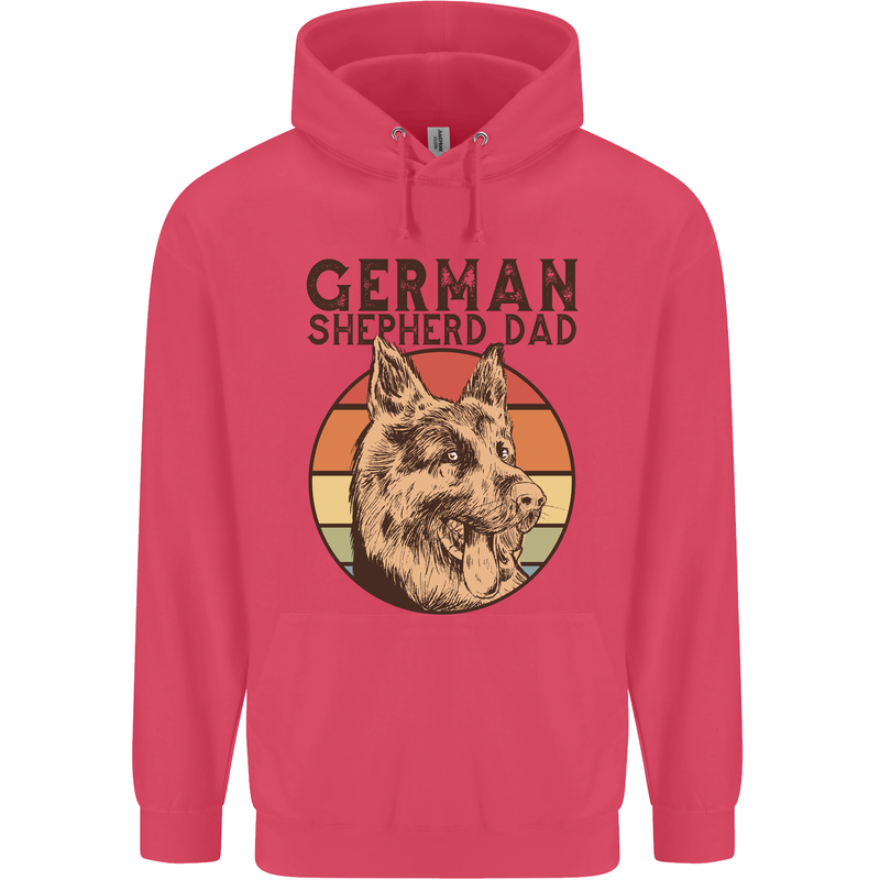 A German Shepherd Dog Dad Childrens Kids Hoodie Heliconia