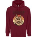 A German Shepherd Dog Dad Childrens Kids Hoodie Maroon