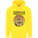 A German Shepherd Dog Dad Childrens Kids Hoodie Yellow