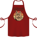 A German Shepherd Dog Dad Cotton Apron 100% Organic Maroon