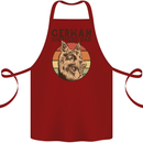 A German Shepherd Dog Dad Cotton Apron 100% Organic Maroon