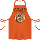 A German Shepherd Dog Dad Cotton Apron 100% Organic Orange