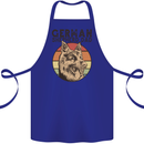 A German Shepherd Dog Dad Cotton Apron 100% Organic Royal Blue