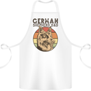A German Shepherd Dog Dad Cotton Apron 100% Organic White