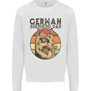 A German Shepherd Dog Dad Kids Sweatshirt Jumper White