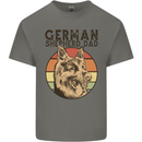 A German Shepherd Dog Dad Kids T-Shirt Childrens Charcoal