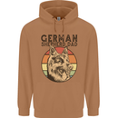 A German Shepherd Dog Dad Mens 80% Cotton Hoodie Caramel Latte