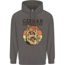 A German Shepherd Dog Dad Mens 80% Cotton Hoodie Charcoal