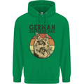 A German Shepherd Dog Dad Mens 80% Cotton Hoodie Irish Green