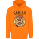 A German Shepherd Dog Dad Mens 80% Cotton Hoodie Orange