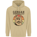 A German Shepherd Dog Dad Mens 80% Cotton Hoodie Sand
