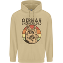 A German Shepherd Dog Dad Mens 80% Cotton Hoodie Sand