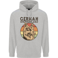A German Shepherd Dog Dad Mens 80% Cotton Hoodie Sports Grey