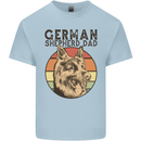 A German Shepherd Dog Dad Mens Cotton T-Shirt Tee Top Light Blue