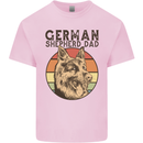 A German Shepherd Dog Dad Mens Cotton T-Shirt Tee Top Light Pink