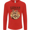 A German Shepherd Dog Dad Mens Long Sleeve T-Shirt Red