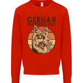 A German Shepherd Dog Dad Mens Sweatshirt Jumper Bright Red