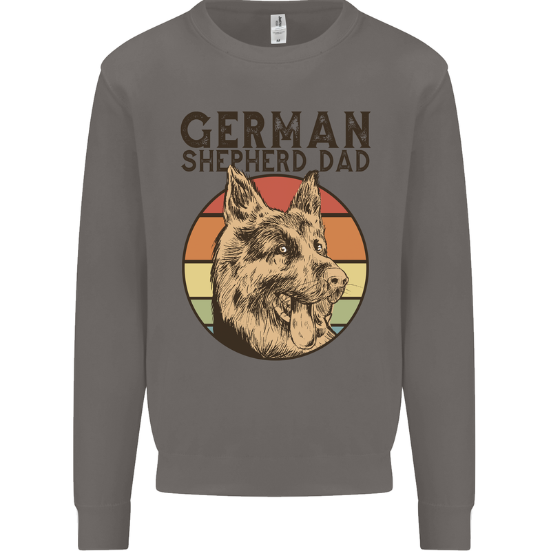 A German Shepherd Dog Dad Mens Sweatshirt Jumper Charcoal