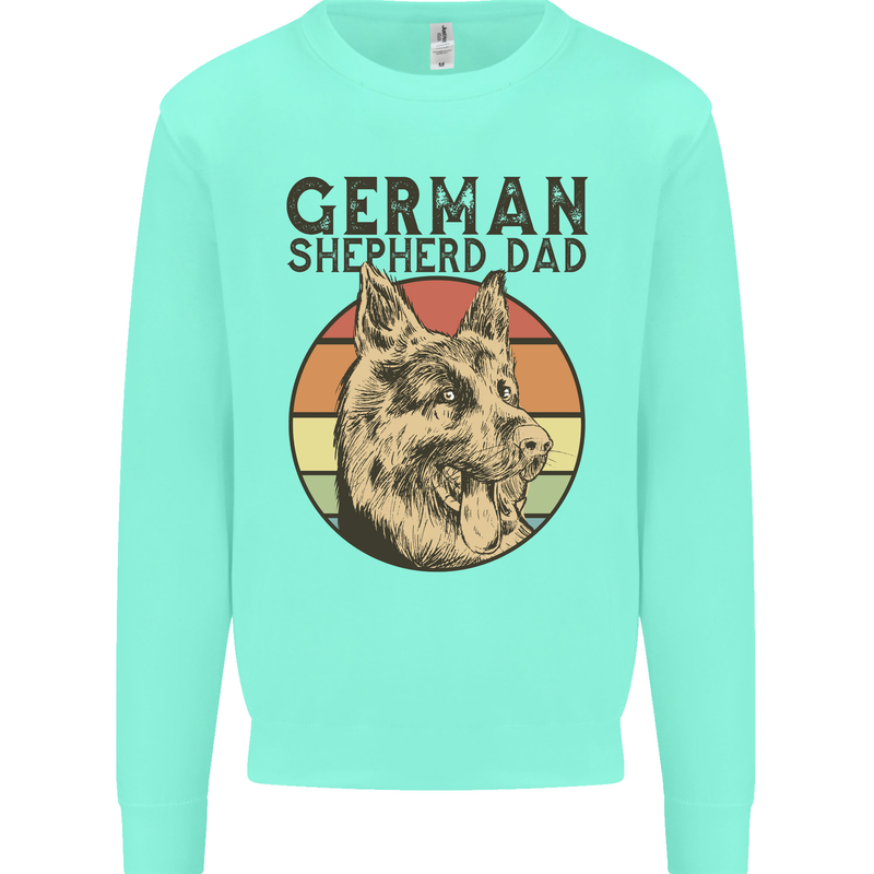 A German Shepherd Dog Dad Mens Sweatshirt Jumper Peppermint