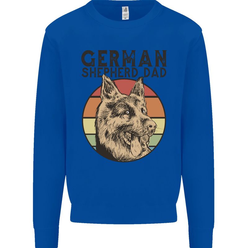 A German Shepherd Dog Dad Mens Sweatshirt Jumper Royal Blue