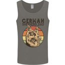 A German Shepherd Dog Dad Mens Vest Tank Top Charcoal