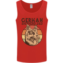 A German Shepherd Dog Dad Mens Vest Tank Top Red