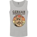 A German Shepherd Dog Dad Mens Vest Tank Top Sports Grey