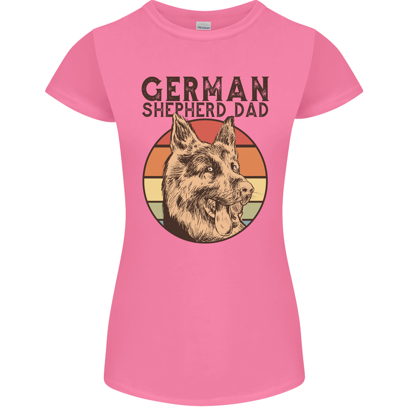 A German Shepherd Dog Dad Womens Petite Cut T-Shirt Azalea