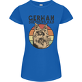 A German Shepherd Dog Dad Womens Petite Cut T-Shirt Royal Blue