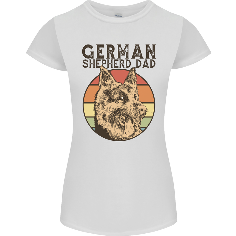 A German Shepherd Dog Dad Womens Petite Cut T-Shirt White