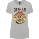 A German Shepherd Dog Dad Womens Wider Cut T-Shirt Sports Grey