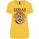 A German Shepherd Dog Dad Womens Wider Cut T-Shirt Yellow