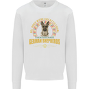 A German Shepherd Dog Kids Sweatshirt Jumper White