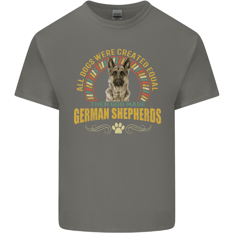 A German Shepherd Dog Kids T-Shirt Childrens Charcoal
