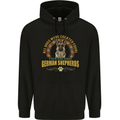 A German Shepherd Dog Mens 80% Cotton Hoodie Black