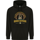 A German Shepherd Dog Mens 80% Cotton Hoodie Black