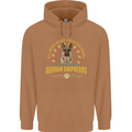 A German Shepherd Dog Mens 80% Cotton Hoodie Caramel Latte