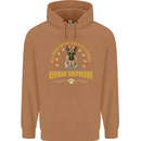 A German Shepherd Dog Mens 80% Cotton Hoodie Caramel Latte