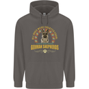 A German Shepherd Dog Mens 80% Cotton Hoodie Charcoal