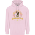 A German Shepherd Dog Mens 80% Cotton Hoodie Light Pink